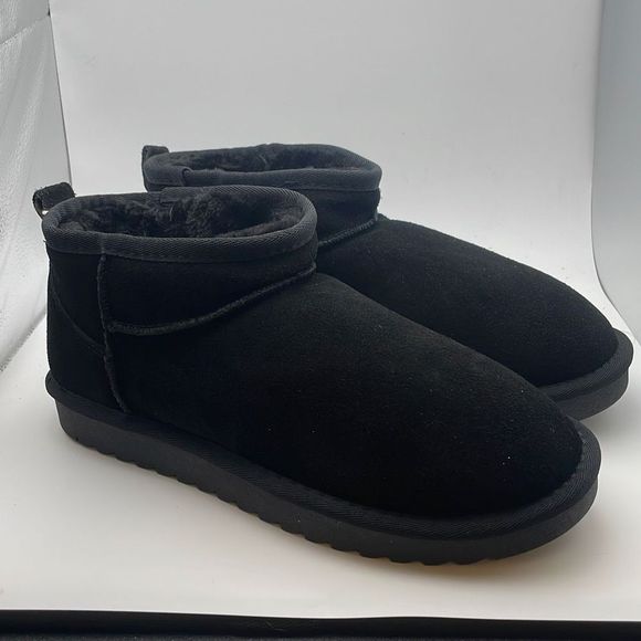 CUSHIONAIRE Women's COZY pull on boot +Memory Foam SIZE 9 BLACK - Picture 1 of 7